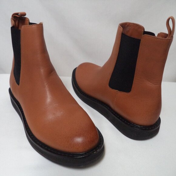 J. Crew Brown Ankle Booties with Black Sole - Picture 7 of 10